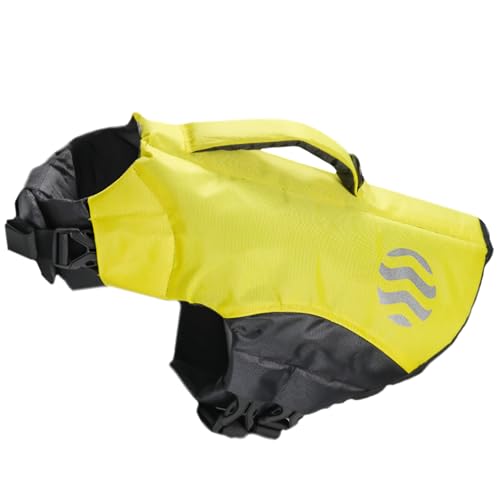 SOLBREEZE Water Dog Sicherheits-Schwimmweste, Hundeschwimmweste, Hund PFD (Gelb, L) von SOLBREEZE