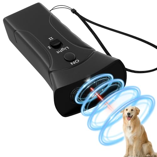 SOLITUZURODE Anti-Bell für Hunde, Ultraschall, 3 Ultraschallmodi für Hunde, 25 Ft Anti-Bell für Hunde, Anti-Bellgerät für große/kleine Hunde im Freien, Ultraschall-Hundeschreck mit LED von SOLITUZURODE