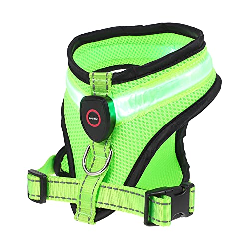 SOLUSTRE 1 Satz Leuchtweste Für Hunde USB Wiederaufladbares Hundegeschirr Nachtgehende Haustierweste Reflektierender Hundeanzug Geführte Hundeweste Led Hund Harness Nachts Nylon Lieferungen von SOLUSTRE