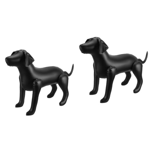 SOLUSTRE 2St Haustierbekleidungsmodell Haustier-Skulptur Schaufensterpuppenständer für Hunde Kleiderbügel für Hunde tierkostüme pet Grooming Ausstellungsmodell aufblasbarer Hund PVC Black von SOLUSTRE