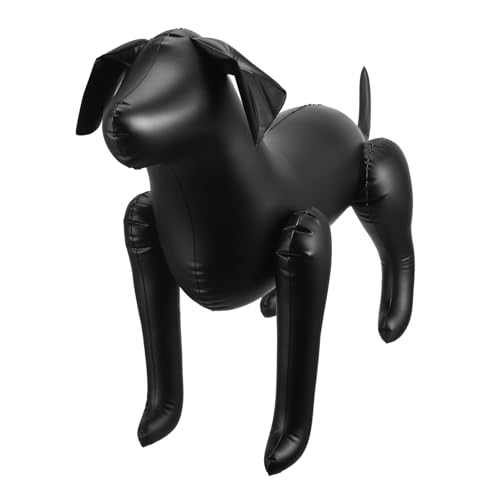 SOLUSTRE Haustierbekleidungsmodell Stehendes Modell Einer Hundeschaufensterpuppe Torso Einer Hundeschaufensterpuppe tierkostüme pet Grooming Haustier-Skulptur aufblasbarer Hund PVC Black von SOLUSTRE