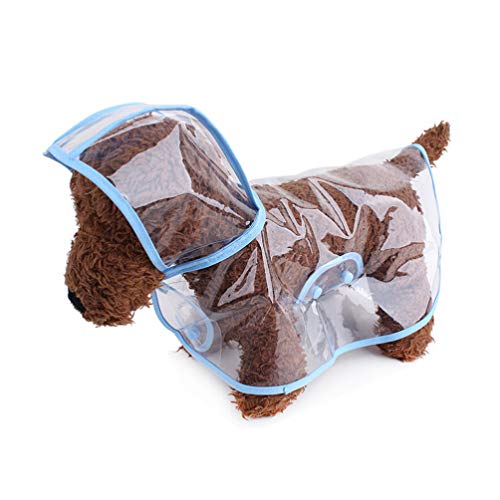 SOLUSTRE Regenjacke Für Welpen Hund Regenmantel Transparenter Regenmantel Für Welpen Kapuzenponcho Hunderegenmantel Transparent Durchsichtiger Regenponcho Winterjacken Regenschirm Haustier von SOLUSTRE