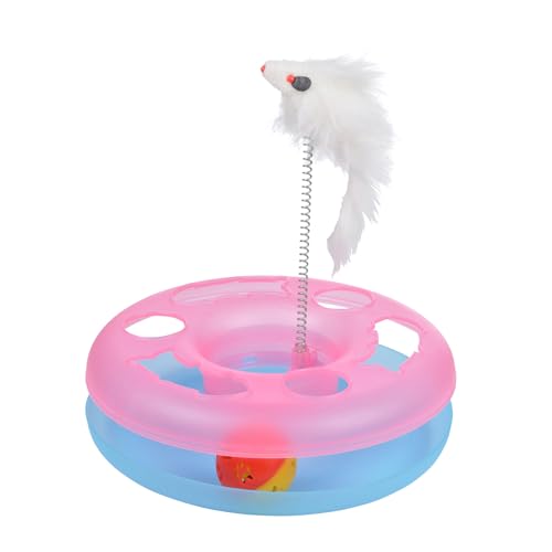 SONDEY Paris Prix Katzenspielzeug Tunnel mit Ball & Stab 24 cm, Rosa von SONDEY