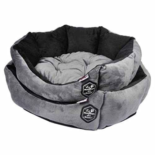 SONDEY Paris Prix Kissen, Motiv Hund & Katze, Patchy, 60 cm, Grau, 2 Stück von SONDEY