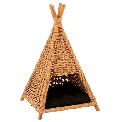 SONDEY Paris Prix Tipi für Katzen aus Rattan, 72 cm, Honiggelb von SONDEY