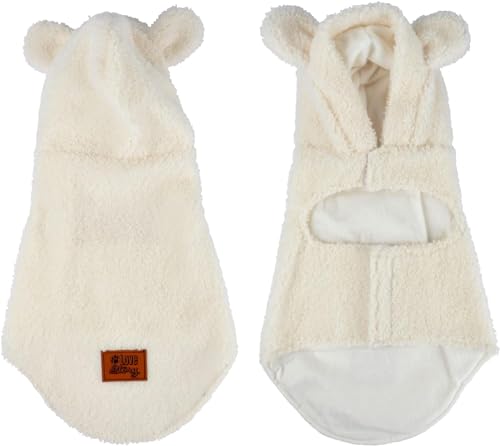 SONDEY Paris Prix Wooly Kuscheljacke für Hunde, 30 cm, Ecru von SONDEY