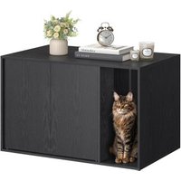 SONGMICS HOME Katzenklo-Schrank werkzeuglose Montage Push-to-Open Türen schwarz SONGMICS HOME Katzenklo-Schrank werkzeuglose Montage Push-to-Open Türen schwarz von SONGMICS HOME