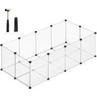 SONGMICS L-XL Freigehege mit Bodenplatten weiß 1,43 m, 73 cm, 46 cm von SONGMICS