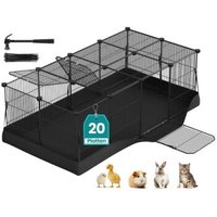 SONGMICS Kleintiergehege, Freilaufgehege, wasserresistente Unterlage, Doppeltür, mit 20 Platten SONGMICS Kleintiergehege, Freilaufgehege, wasserresistente Unterlage, Doppeltür, mit 20 Platten von SONGMICS