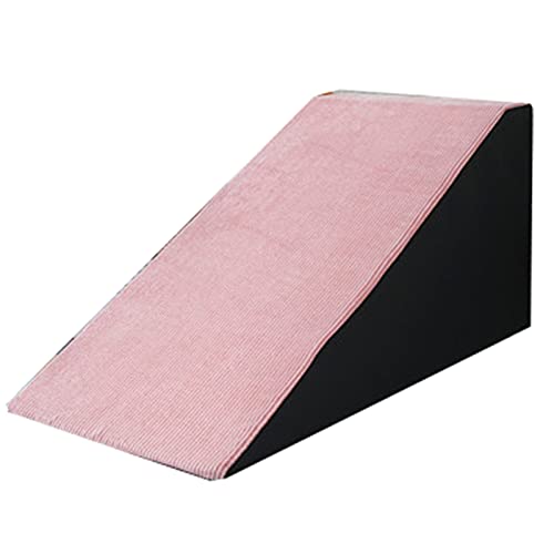 Haustierrampe für Innen/Bett/Couch, leichte Schaumstoff-Haustiertreppe für Katzen/kleine/mittlere Hunde, rutschfeste, abnehmbare Hunderampe (Farbe: Rosa, Größe: hoch 40 cm/16 Zoll) von SORVA