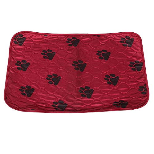 SOULONG Pee Matte Pads Hunde Welpen Inkontinenz-Unterlage Waschbar bis 60° Saugfähig Wiederverwendbar Wasser-undurchlässig 4-Schicht Design (40 * 60cm-Rot) von SOULONG