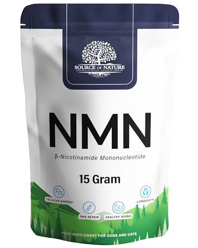 Source of Nature® | NMN | Nicotinamid Mononucleotid >99,9% | 15g | Für Hunde und Katzen | Pure Uthever® NMN | Premium Qualität | NAD Booster von SOURCE OF NATURE