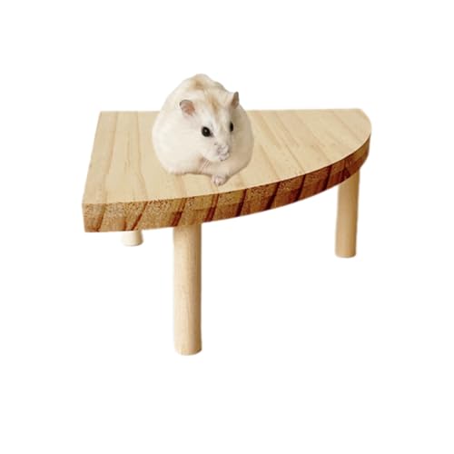 SOUTHJIELING Hamster Leiter Spielzeug für Haustier Holz Plattform Eichhörnchen Käfig Eckspielzeug Zubehör Kleintier Kletterspielzeug von SOUTHJIELING