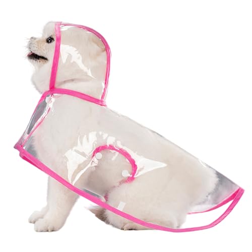 SOUTHJIELING Transparenter Hunde-Regenmantel, geeignet für große, mittelgroße und kleine Hundekleidung, winddicht und wasserdicht von SOUTHJIELING