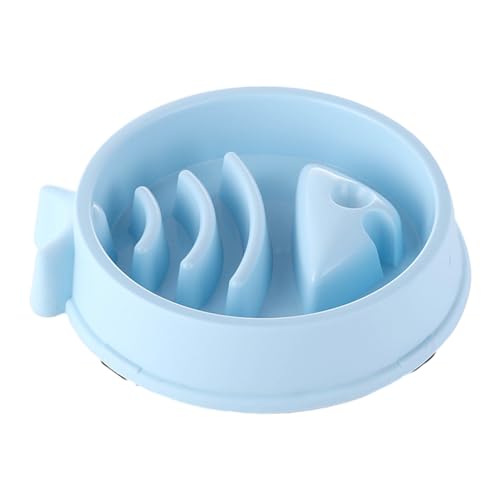 Fischform Katzennapf, Slow Eating Food Feeder Bowl, Pet Meal Serving Bowl, Cat Feeding Bowl, Einzigartige Fischschale für Katzen, Pet Slow Feeder Bowl Katze, Stabiler Katzen-Futterschale und von SOYDAN