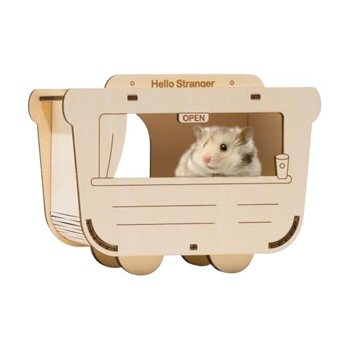 Hamster-Kletterspielzeug – Hamster ruhen Holzfarbe, Hütte, Tisch-Ornamente für Wohnzimmer, Balkon, Spielzimmer, Kinderzimmer, Arbeitszimmer Soydan von SOYDAN