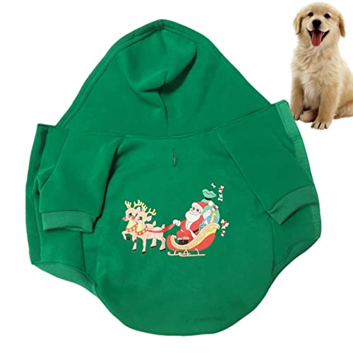 Haustier-Weihnachtskleidung, bequemer Winter-Hunde-Kapuzenpullover, Sweatshirts, atmungsaktive Baumwolle, Weihnachts-Hunde-Kapuzenpullover, Weihnachtsoutfit für Ihr Haustier Soydan von SOYDAN