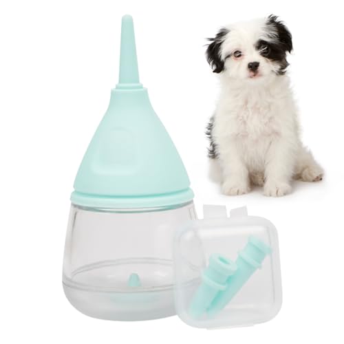 Kätzchen-Milchflasche, 35 l, Cartoon-Wassertropfen-Design, Kätzchen-Flasche, kleines Tier, Kätzchen, Erstickungsresistentes Design, Haustier-Futterspender für Katzen und Hunde von SOYDAN