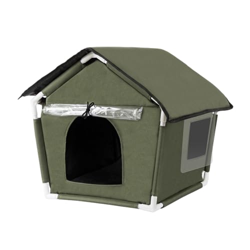 Katzenhaus Outdoor, Wetterfest und Verschleißfest Outdoor Katzenhaus Oxford Tuch Outdoor Hundehaus Warm Shelter Pet House Warm und Gemütlich Outdoor Katzenhaus Outdoor Haustierhöhle für Katzen und von SOYDAN