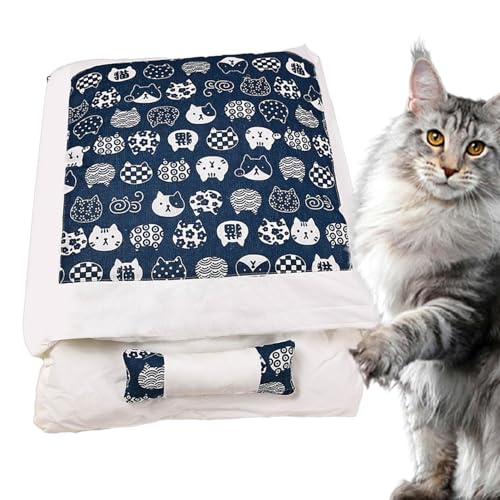 Katzenhöhle Schlafsack, Haustierschlafsack, Katzenbett, Schlafsack, Wärmekissen weich und waschbar, Katzenbett, Wärmematte für kleine und mittelgroße Hunde und Katzen von SOYDAN