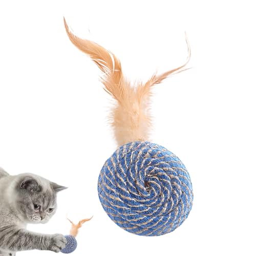 SOYDAN Federball Spielzeug Katzenspielzeug Federball Spielzeug für Katzen - Interaktives Katzenspielzeug mit Federn Katzenspielzeug - Interaktives Katzenspielzeug mit Katzenfedern, Katzenspielzeug von SOYDAN