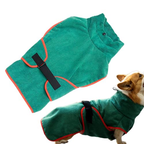 SOYDAN Hunde-Bademantel-Handtuch, Hundemäntel für nach dem Baden, superfeine Faser, beweglicher, gemütlicher Welpen-Bademantel zum Schwimmen, Outdoor, schnell trocknend, weich von SOYDAN