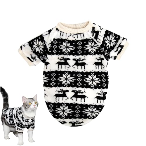 SOYDAN Katzen-Weihnachtsstrickwaren | Dehnbarer Kätzchenpullover für weihnachtliche Atmosphäre,Katzen-Outwear-Outfits für Mottopar, Weihnachtsfeier, Weihnachtsreise, Foto-Requisiten, Spaziergang von SOYDAN