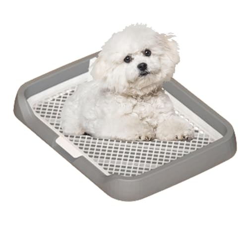 Simple Setup Toilet Tray Flat Toilet Tray for Dogs, Flat Potty Pad, Potty Supplies, Simple Setup Tray, Removable, Easy to Clean Pad, Removable Column, Pee Dog, Pouring Pad Holder, Multi-Purpose Mesh von SOYDAN