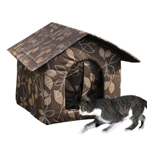 Wildes Katzenhaus - Wasserbeständiges, langlebiges Katzenhaus für den Außenbereich,Winter-Katzenunterschlupf für Katzen im Freien oder im Innenbereich, einfach zu montieren, Katzenbett für Soydan von SOYDAN