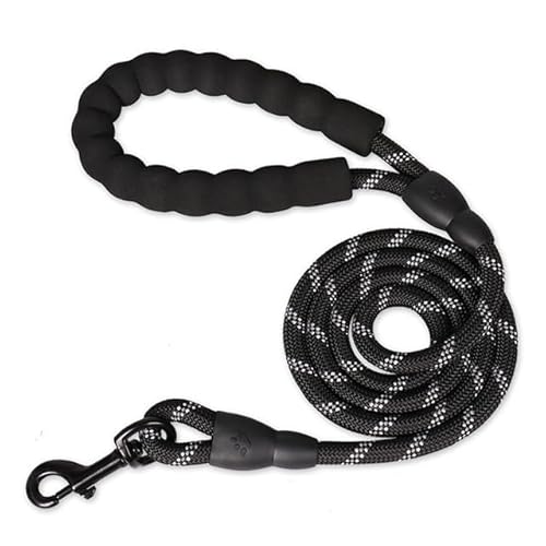 1,5 m 2 m 3 m lange Hundeleine, reflektierendes Nylon, Haustier-Umhängeband, Outdoor-Trainingsleine, bequemer Griff für kleine, mittelgroße und große Hunde von Sozy