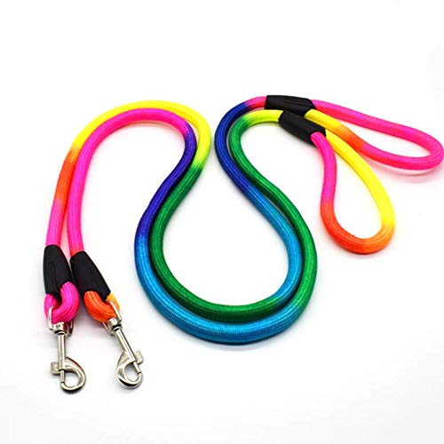 120CM Lange Regenbogen Nylon Haustier Hund Leine Walking Training Leine Katzen Hunde Geschirr Halsband Leinen Gurt Gürtel Seile Langlebige Lieferungen von Sozy