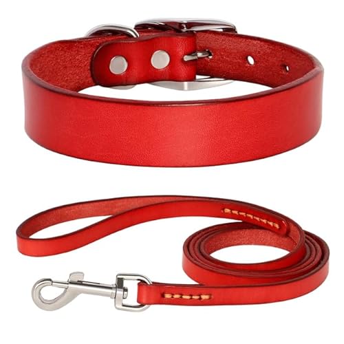 Echtes Leder Haustier Halsband Für Kleine Mittlere Große Hunde Katze Einstellbare Langlebig Leder Hund Welpen Halskette Halsbänder Leine von Sozy