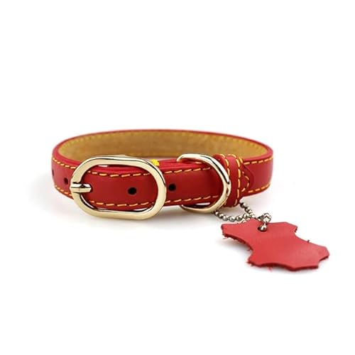 Echtes Leder Hundehalsband Personalisierte Halsbänder Für Große Kleine Hund Haustier Solide Kragen Für Katze Welpen Hund Leine Harness Pet Produkt von Sozy