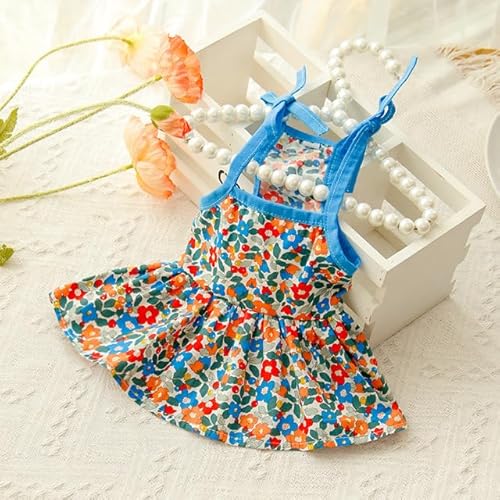 Haustierkleid Frühling Sommer Dünne Katze Hund Strapse Rock Kätzchen Welpe Blumenweste Prinzessin Stil Hundekleidung Haustier Kleidung Chihuahua von Sozy