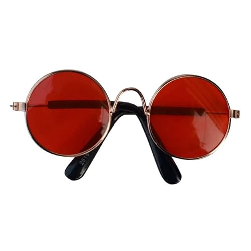 Kätzchen Sonnenbrille Katze Haustier Produkte Schöne Retro Runde Reflektierende Brille Welpen Katze Haustier Requisiten Zubehör Brille von SOZY