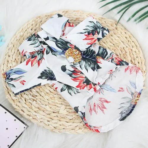 Sommer Katzen Coole Shirts Für Haustier Hawaiian Strand Drucken Kleidung Kätzchen Reise Urlaub Floral T-Shirt Kitty Welpen Kleine Hund Kostüm von Sozy