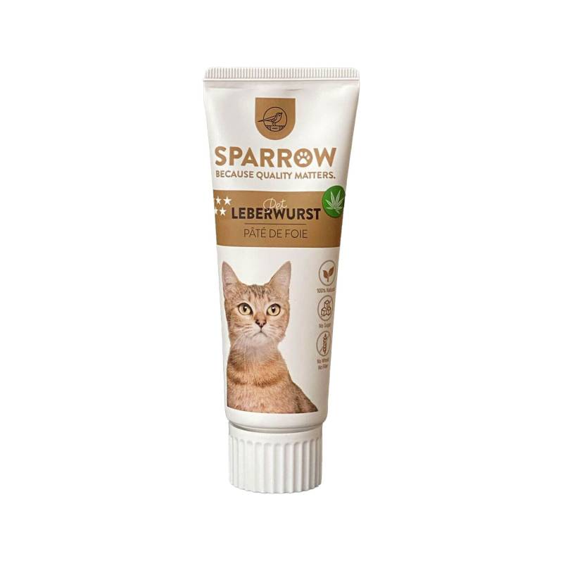 SPARROW Pet Leberwurstpaste mit CBD für Katzen - 75 g von SPARROW