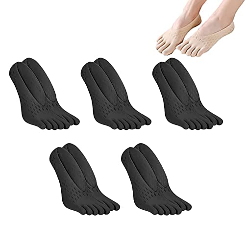 5 Paare Projoint AntiBunions Health Sock, Anti Bunions Health Socks, Bfair Relief Socken, Schlankheits-Gesundheitssocke,Socken mit Zehen getrennt für Frauen (Schwarz) von SPAYEIM