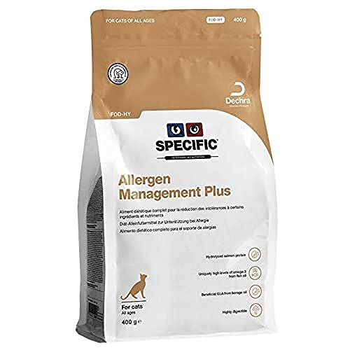 SPECIFIC® Allergen Management Plus (FOD-HY) 400 g - Hypoallergenes Trockenfutter für Katzen - Mit hydrolysiertem Protein - Für Katzen jeden Alters mit Allergien - DECHRA Veterinary Products von SPECIFIC