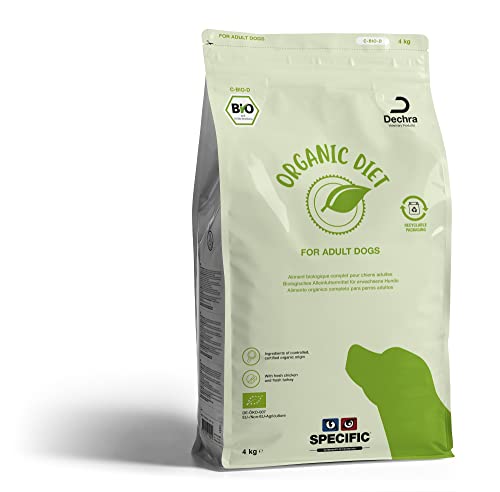 DECHRA Veterinary Products - SPECIFIC C-Bio-D Adult Organic - Bio-Trockenfutter für Hunde - Mit 39% frischem Hühner- und Putenfleisch aus Freilandhaltung - Für Erwachsene Hunde - 4kg von SPECIFIC