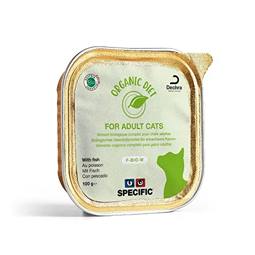 SPECIFIC Feline F-Bio-W Organic Fisch, Box, 8 x 100 g von SPECIFIC