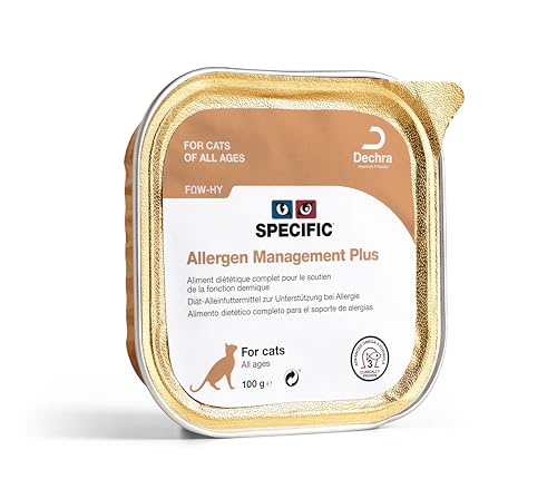 SPECIFIC® Allergen Management Plus (FOW-HY) 7 x 100 g - Hypoallergenes Nassfutter für Katzen - Mit hydrolysiertem Protein - Für Katzen jeden Alters mit Allergien - DECHRA Veterinary Products von SPECIFIC