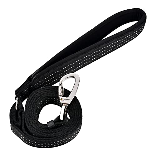 SPEELULU 1m - 1.8m Hundeleine mit karabiner Klettern, Verstellbarer Leine Hund mit Gepolstertem Haltegriff, Reflektierend Haustierleine Hundführt für Mittlere Große Hunde Training, Spaziergänge von SPEELULU