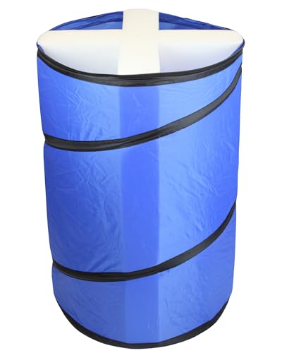 SPORTIKEL24 Hoopers-Tonne (Barrel) mit Schaumstoff-Innenteil für sicheren Stand – ø 54 cm, Höhe 78 cm – in 3 Farben – für Hoopers-Hundesport (Tonne blau) von SPORTIKEL24