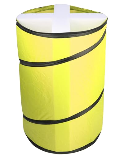 SPORTIKEL24 Hoopers-Tonne (Barrel) mit Schaumstoff-Innenteil für sicheren Stand – ø 54 cm, Höhe 78 cm – in 3 Farben – für Hoopers-Hundesport (Tonne gelb) von SPORTIKEL24