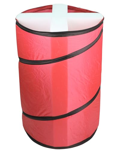SPORTIKEL24 Hoopers-Tonne (Barrel) mit Schaumstoff-Innenteil für sicheren Stand – ø 54 cm, Höhe 78 cm – in 3 Farben – für Hoopers-Hundesport (Tonne rot) von SPORTIKEL24