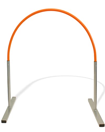 SPORTIKEL24 Hoops aus Alu & Bogen aus Kunststoff – Hoopers-Agility Training für Hunde – Turnier Hoop nach Neuer Prüfungsordnung – Dog Parcours-Zubehör (Bogen orange) von SPORTIKEL24