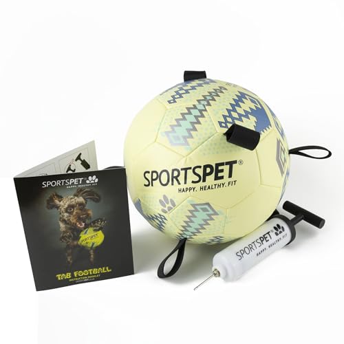 SPORTSPET Tab Fußball, Größe 4, Pastellgelb, Blau ONLINE von SPORTSPET