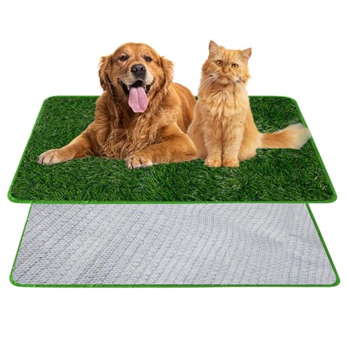 SPORWAY Wiederverwendbare Hundetoilette Hunde Rasenteppich: 50×70cm Künstlicher Grasteppich, Premium Kunstrasen für Hunde, Hundeklo, Trainingsunterlage Hundetoilette für Balkon, Terrasse, Garten von SPORWAY