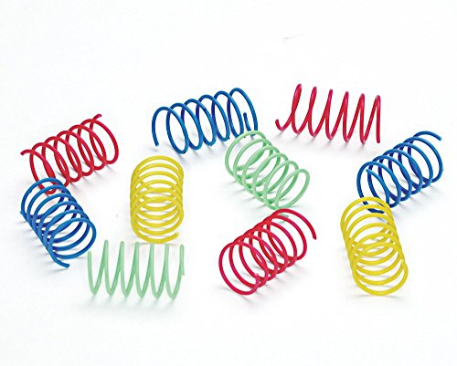 Ethical Pet Spot Colorful Springs Wide Spiral Cat Toys - Contains 5 Packs of 10 von SPOT